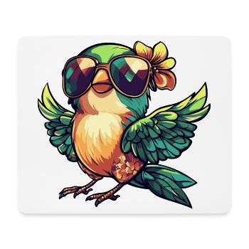 Kolibri Vogel Comic Urlaub - Mousepad (Querformat) - Weiß - Vorne