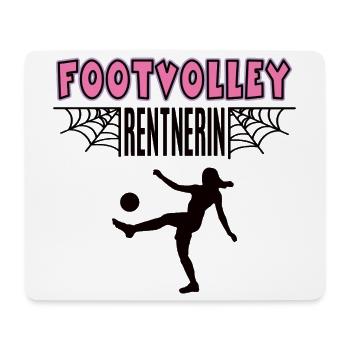 Footvolley Rentnerin Spielerin Rente Ruhestand - Mousepad (Querformat) - Weiß - Vorne