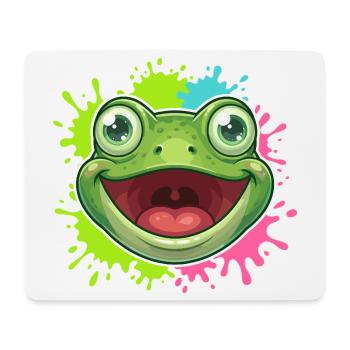 Cheerful Frog Splash - Mouse Pad (horizontal) - white - Front