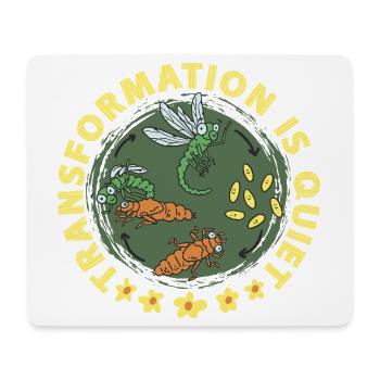 Libelle Libellen Transformation Is Quiet - Mousepad (Querformat) - Weiß - Vorne