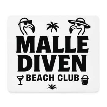 Malle Diven Beach Club Flamingo Mallorca Party - Mouse Pad (horizontal) - white - Front