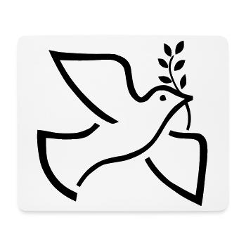 Colombe de la Paix – Symbole de la Paix et de l’Espoir - Tapis de souris (format paysage) - blanc - Devant