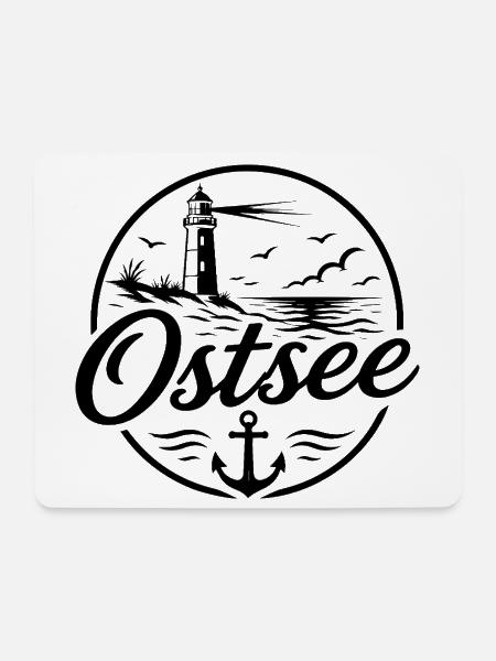Ostsee - Mousepad (Querformat) - Weiß