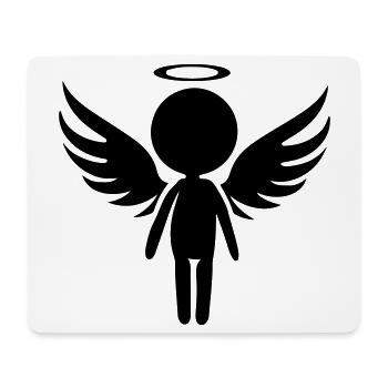 Symbole de l’ange - Tapis de souris (format paysage) - blanc - Devant