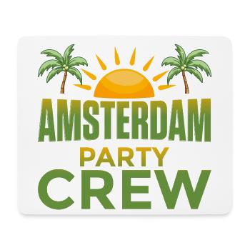 Amsterdam Party Crew - Tapis de souris (format paysage) - blanc - Devant