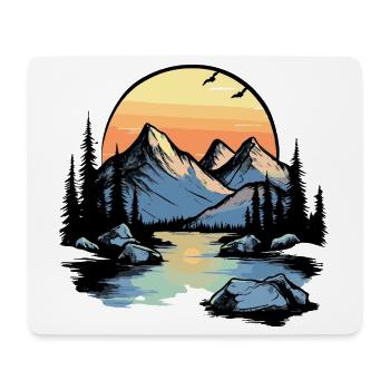 Mountains Nature - Mouse Pad (horizontal) - white - Front