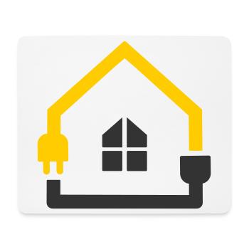 Elektriker Haus Steckdose Smart Home - Mousepad (Querformat) - Weiß - Vorne