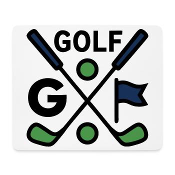 Golfschläger Golfsport Golfclub Herrenausflug - Mousepad (Querformat) - Weiß - Vorne
