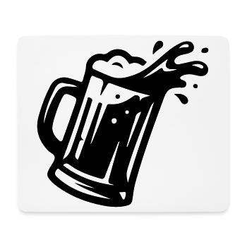 Beer Glass Symbol Wheat Beer - Mouse Pad (horizontal) - white - Front