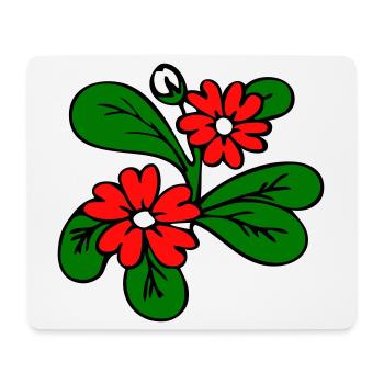  Blüten Fantasie - Mousepad (Querformat) - Weiß - Vorne