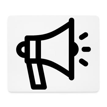 mégaphone - Tapis de souris (format paysage) - blanc - Devant