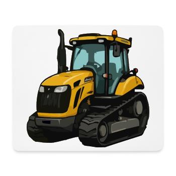 Illustration du tracteur jaune - Tapis de souris (format paysage) - blanc - Devant