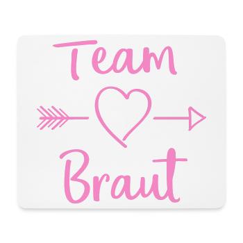 Team Braut Herz Pfeil Design - Mousepad (Querformat) - Weiß - Vorne