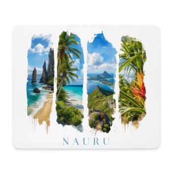 Nauru Urlaub Travel – Südsee Insel & Strand - Mousepad (Querformat) - Weiß - Vorne