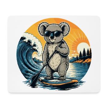 Paddleboard Koala SUP Paddleboard Stand Up paddle - Tapis de souris (format paysage) - blanc - Devant
