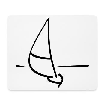 Voilier - Tapis de souris (format paysage) - blanc - Devant