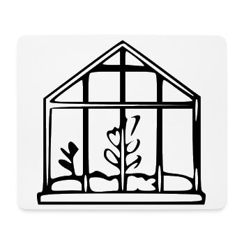 Don du jardinier de jardin en serre - Tapis de souris (format paysage) - blanc - Devant