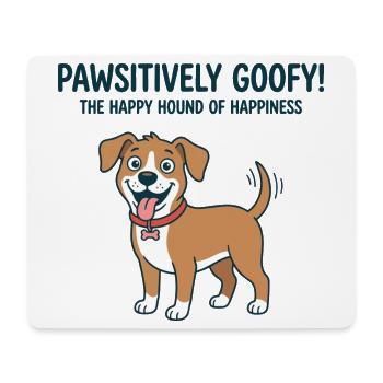 Pawsitively Goofy Dog Spaß - Mousepad (Querformat) - Weiß - Vorne