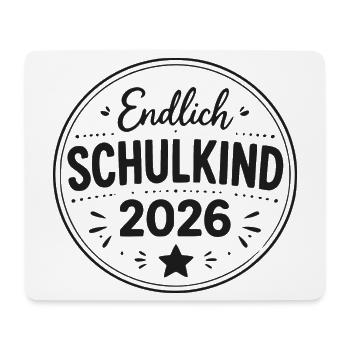 Endlich Schulkind 2026 - Mousepad (Querformat) - Weiß - Vorne