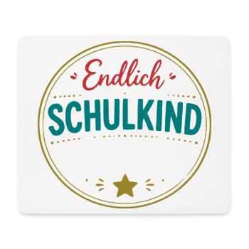 Endlich Schulkind Badge - Mousepad (Querformat) - Weiß - Vorne
