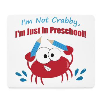 Preschool Crab with Pencils - Mouse Pad (horizontal) - white - Front