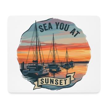 Sails at sunset - Mouse Pad (horizontal) - white - Front