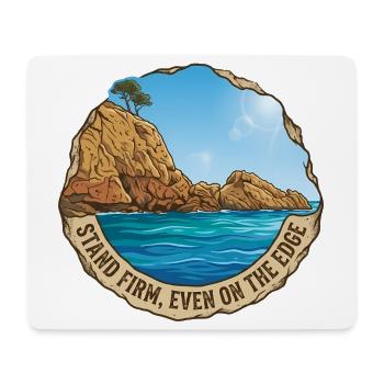 Illustration du paysage avec falaise et mer - Tapis de souris (format paysage) - blanc - Devant