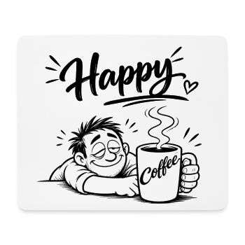 Coffee makes you happy - Mouse Pad (horizontal) - white - Front
