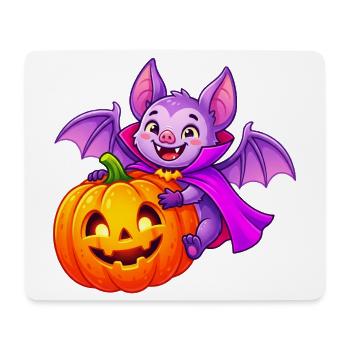 Fledermaus- und Kürbis-Halloween-Zauber - Mousepad (Querformat) - Weiß - Vorne