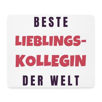 Beste Lieblingskollegin der Welt - Mousepad (Querformat) - Weiß - Vorne