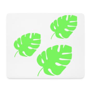 Tropisches Blatt  - Mousepad (Querformat) - Weiß - Vorne