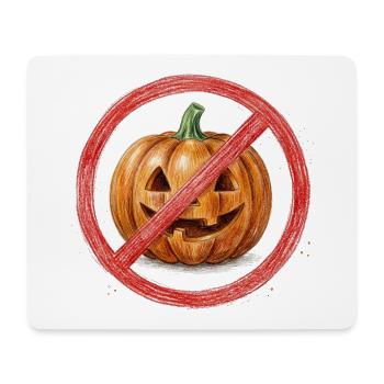 Kein Kürbis Halloween Schild - Mousepad (Querformat) - Weiß - Vorne