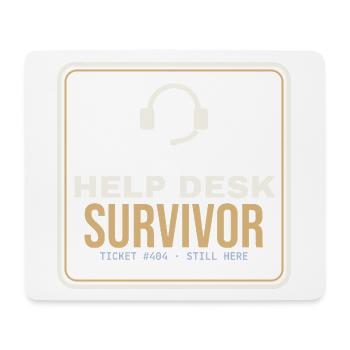 Help Desk Survivor – IT-Support Shirt - Mousepad (Querformat) - Weiß - Vorne