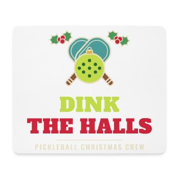Dink die Hallen Lustiges Pickleball-Weihnachten - Mousepad (Querformat) - Weiß - Vorne