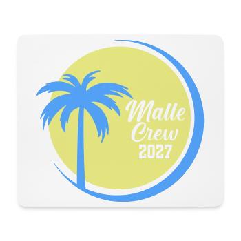 Malle Crew 2027 Palmen Circle - Mousepad (Querformat) - Weiß - Vorne