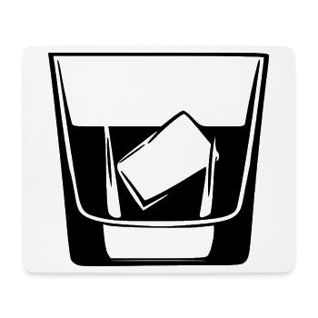 Whiskey Glas Geschenk Barkeeper Kellner  - Mousepad (Querformat) - Weiß - Vorne