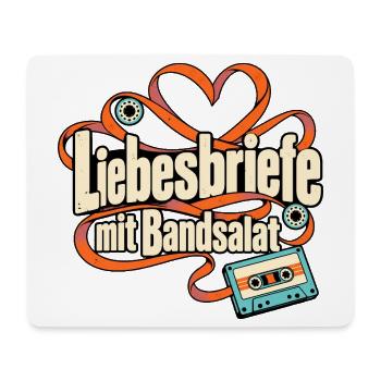 Kassette Mixtape Kassettennostalgie Musikfan - Mousepad (Querformat) - Weiß - Vorne