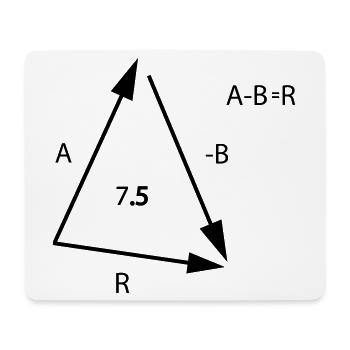 Algebra Mathe - Mousepad (Querformat) - Weiß - Vorne