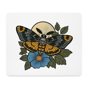 Schädelmotten-Mondblüte - Mousepad (Querformat) - Weiß - Vorne