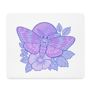 Mystic Skull Moth Pastellpastell - Mousepad (Querformat) - Weiß - Vorne