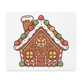 Lebkuchenhaus - Mousepad (Querformat) - Weiß - Vorne