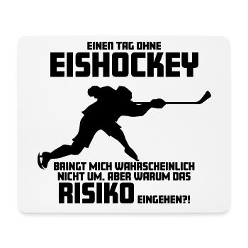 Eishockey Icehockey Bullen, die Roten - Mousepad (Querformat) - Weiß - Vorne