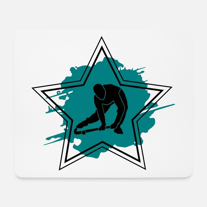 Hockey Star - Mousepad (Querformat) - Weiß