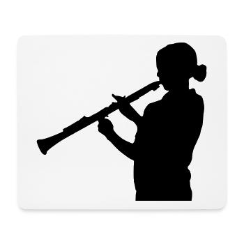 instrument clarinette - Tapis de souris (format paysage) - blanc - Devant