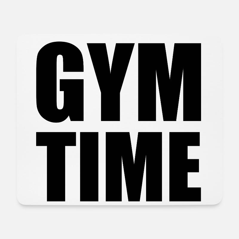 Gym time - Mousepad (Querformat) - Weiß