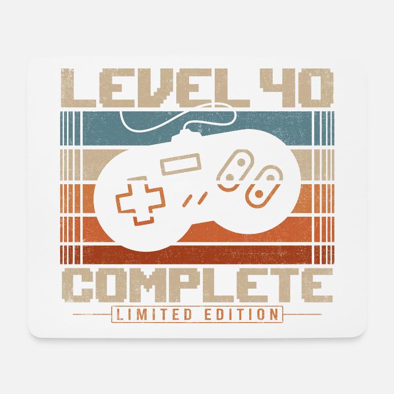 40 Geburtstag Geschenk 40 Jahre Level 40 Complete - Mousepad (Querformat) - Weiß