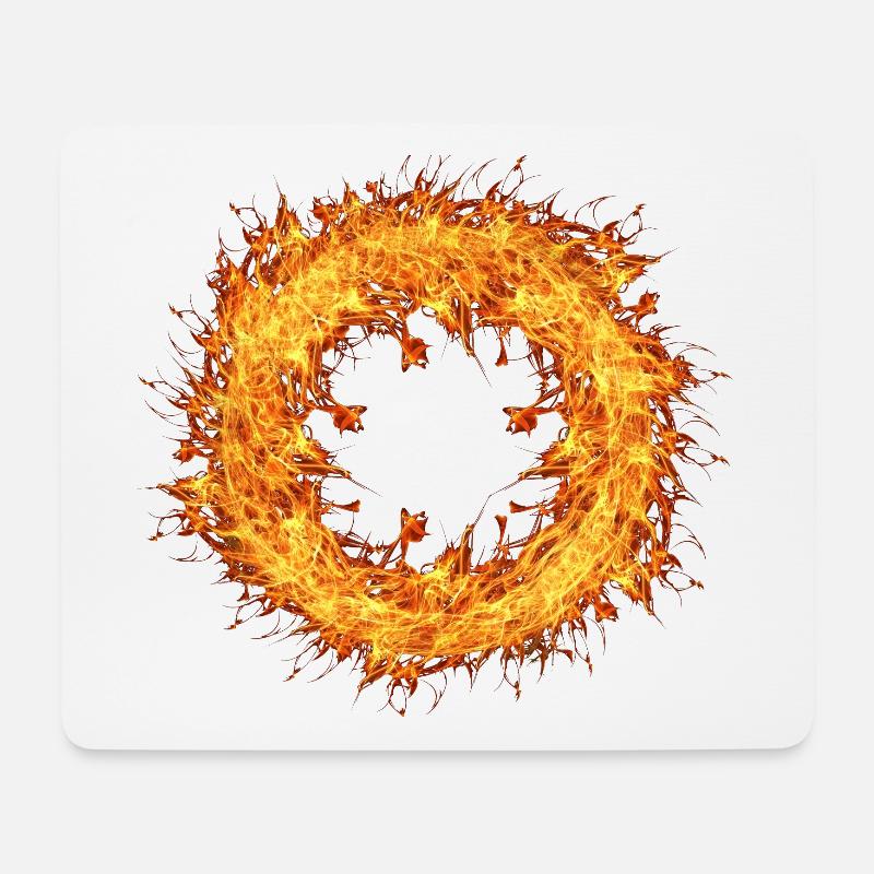 Cerchio di fuoco - Mousepad (Querformat) - Weiß