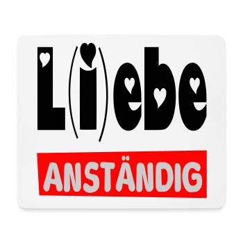 lebe anständig II - Mousepad (Querformat) - Weiß - Vorne