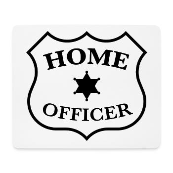 Home Officer Badge (Büro, Beruf, Abzeichen, Patch) - Mousepad (Querformat) - Weiß - Vorne