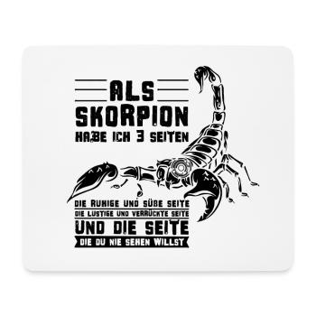 Stolz Illustration Sternzeichen Skorpion Spruch - Mousepad (Querformat) - Weiß - Vorne